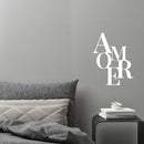 Vinyl Wall Art Decal - Amore -18" x 14" - Modern Cute Fun Inspirational Lovely Valentine's Design Sticker For Home Couples Bedroom Living Room Office School Coffee Shop Decor 3