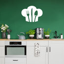 Vinyl Wall Art Decal - Fork; Knife And Spoon - 11" x 14" - Modern Inspirational Kitchen Utensils Shape Sticker For Home Bedroom Family Room Dining Room Restaurant Decor 2