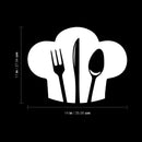 Vinyl Wall Art Decal - Fork; Knife And Spoon - 11" x 14" - Modern Inspirational Kitchen Utensils Shape Sticker For Home Bedroom Family Room Dining Room Restaurant Decor 4