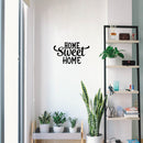 Vinyl Wall Art Decal - Home Sweet Home - 17" x 28" - Trendy Lovely inspirational Charming Quote Sticker For Home Doors Windows Family Living Room Coffee Shop Storefront Decor 2