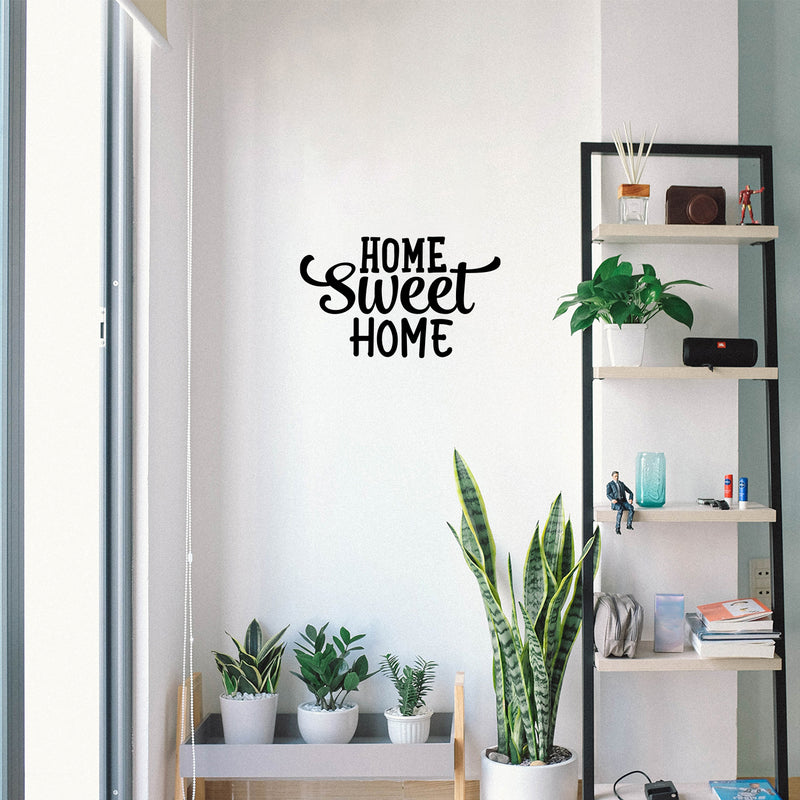 Vinyl Wall Art Decal - Home Sweet Home - 17" x 28" - Trendy Lovely inspirational Charming Quote Sticker For Home Doors Windows Family Living Room Coffee Shop Storefront Decor 2