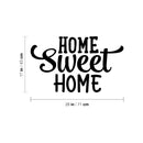 Vinyl Wall Art Decal - Home Sweet Home - 17" x 28" - Trendy Lovely inspirational Charming Quote Sticker For Home Doors Windows Family Living Room Coffee Shop Storefront Decor 4