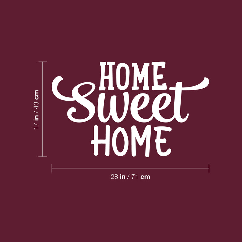 Vinyl Wall Art Decal - Home Sweet Home - 17" x 28" - Trendy Lovely inspirational Charming Quote Sticker For Home Doors Windows Family Living Room Coffee Shop Storefront Decor 4