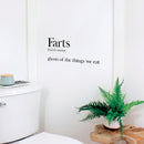 Vinyl Wall Art Decal - Farts. Ghost Of The Things We Eat - 11" x 25" - Trendy Funny Sarcastic Joke Quote Sticker For Home Bathroom Office Restaurant School Coffee Shop Restrooms Decor 2