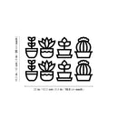 Vinyl Wall Art Decal - Line Plants - 16. Trendy Inspirational Quote Succulents Design Sticker For Home Office Bedroom Living Room Indoor Garden Patio Decor 4
