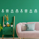 Vinyl Wall Art Decal - Line Plants - 16.5" x 25" - Trendy Inspirational Quote Succulents Design Sticker For Home Office Bedroom Living Room Indoor Garden Patio Decor 3