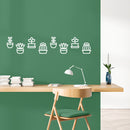 Vinyl Wall Art Decal - Line Plants - 16.5" x 25" - Trendy Inspirational Quote Succulents Design Sticker For Home Office Bedroom Living Room Indoor Garden Patio Decor 2