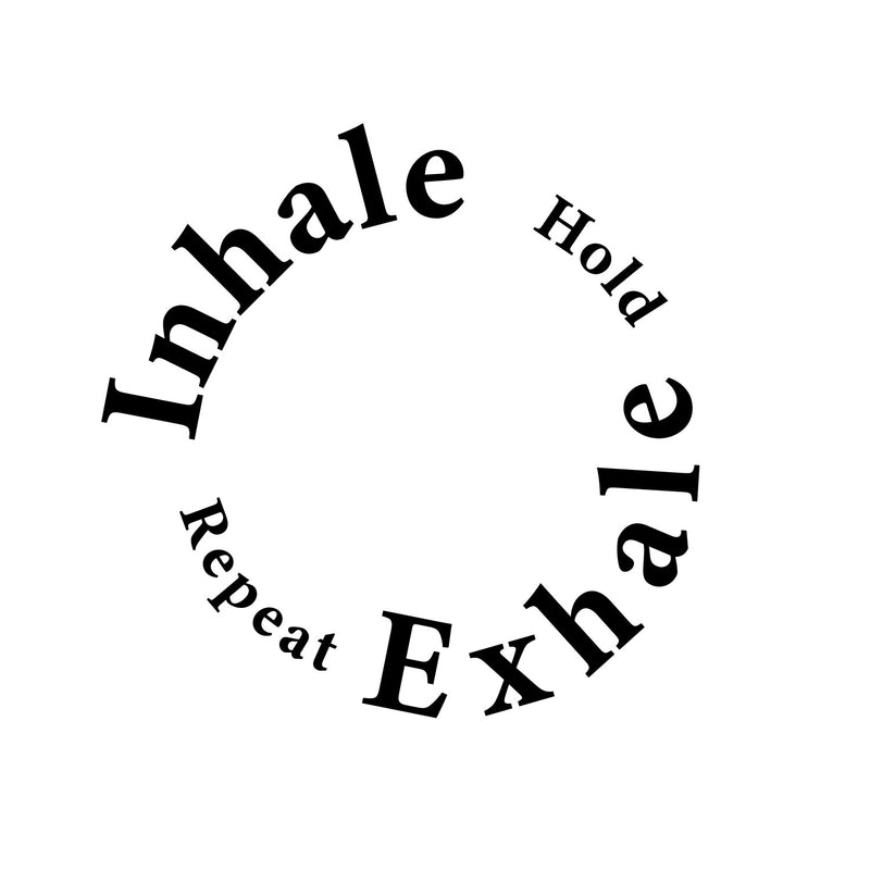 Vinyl Wall Art Decal - Inhale Hold Repeat Exhale - 15" x 15" - Modern Inspirational Positive Healthy Lifestyle Quote Sticker For Home Office Bedroom Living Room Decor 1