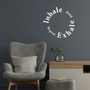Vinyl Wall Art Decal - Inhale Hold Repeat Exhale - 15" x 15" - Modern Inspirational Positive Healthy Lifestyle Quote Sticker For Home Office Bedroom Living Room Decor 3
