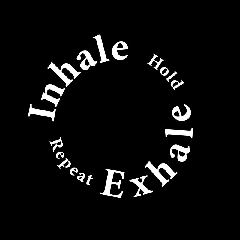 Vinyl Wall Art Decal - Inhale Hold Repeat Exhale - 15" x 15" - Modern Inspirational Positive Healthy Lifestyle Quote Sticker For Home Office Bedroom Living Room Decor 1