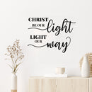 Vinyl Wall Art Decal - Christ Be Our Light Light Our Way - 11.5" x 17" - Modern Inspirational Spiritual Quote Sticker For Home Office Church Window Living Room Bedroom Decor 3