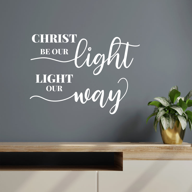 Vinyl Wall Art Decal - Christ Be Our Light Light Our Way - 11.5" x 17" - Modern Inspirational Spiritual Quote Sticker For Home Office Church Window Living Room Bedroom Decor 3