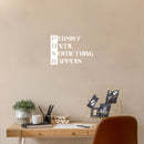 Vinyl Wall Art Decal - PUSH - 17" x 25" - Trendy Funny Welcoming Open Quote Sticker For Home Windows Doors Office Restaurant Coffee Shop Storefront Decor 3
