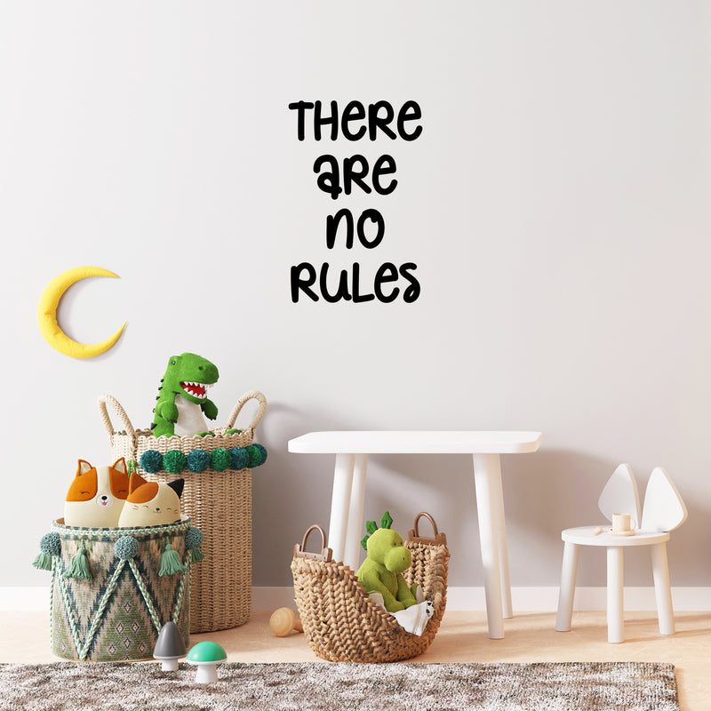 Vinyl Wall Art Decal - There Are No Rules - - Trendy Lovely Funny Good Vibes Quote Sticker For Home Bedroom Kids Room Nursery Playroom Daycare Closet Boutique Beauty Saloon Decor 3