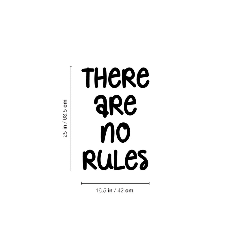 Vinyl Wall Art Decal - There Are No Rules - - Trendy Lovely Funny Good Vibes Quote Sticker For Home Bedroom Kids Room Nursery Playroom Daycare Closet Boutique Beauty Saloon Decor 4