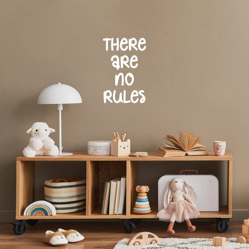 Vinyl Wall Art Decal - There Are No Rules - - Trendy Lovely Funny Good Vibes Quote Sticker For Home Bedroom Kids Room Nursery Playroom Daycare Closet Boutique Beauty Saloon Decor 5