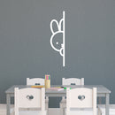 Vinyl Wall Art Decal - Hide Bunny - 27" x 7" - Trendy Inspirational Cute Animal Design Sticker For Children Bedroom Home Baby Nursery Daycare Kids Room Decor 2