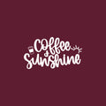 Vinyl Wall Art Decal - Coffee And Sunshine - 17" x 22" - Trendy Funny Caffeine Lovers Quote Sticker For Home Office Kitchenette Coffee Shop Storefront Decor 1