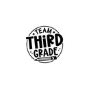 Vinyl Wall Art Decal - Team Third Grade - 17" x 17" - Modern Inspirational Educational Quote Sticker For Home School Kids Room Work Office Classroom Decor 1