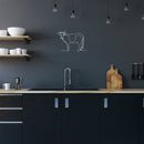 Vinyl Wall Art Decal - Cow Line - 17" x 24" - Modern Inspirational Minimalist Animal Design Sticker For Home Bedroom Family Room Dining Room Restaurant Kitchen Decor 3