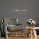 Vinyl Wall Art Decal - Pray Instead Of Worry - 30" x 7.5" - Modern Inspirational Spiritual Religious Quote Sticker For Home Church Living Room Bedroom Decor 3