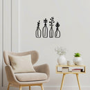 Vinyl Wall Art Decal - Glasses With Plants - 14" x 12" - Wild Plants Shapes Trendy Inspirational Sticker For Home Office Bedroom Living Room Wildflower Indoor Garden Patio Decor 2