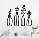 Vinyl Wall Art Decal - Glasses With Plants - Wild Plants Shapes Trendy Inspirational Sticker For Home Office Bedroom Living Room Wildflower Indoor Garden Patio Decor 3