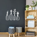 Vinyl Wall Art Decal - Glasses With Plants - 14" x 12" - Wild Plants Shapes Trendy Inspirational Sticker For Home Office Bedroom Living Room Wildflower Indoor Garden Patio Decor 3