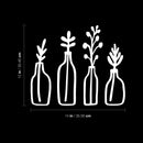 Vinyl Wall Art Decal - Glasses With Plants - 14" x 12" - Wild Plants Shapes Trendy Inspirational Sticker For Home Office Bedroom Living Room Wildflower Indoor Garden Patio Decor 4