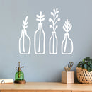 Vinyl Wall Art Decal - Glasses With Plants - 14" x 12" - Wild Plants Shapes Trendy Inspirational Sticker For Home Office Bedroom Living Room Wildflower Indoor Garden Patio Decor 2
