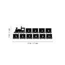 Vinyl Wall Art Decal - Train Numbers - 50" x 16" - Trendy Motivational Educational Back to School Design Sticker For Classroom Kids Room Home Kindergarten Funny Playroom Preschool Decor 4