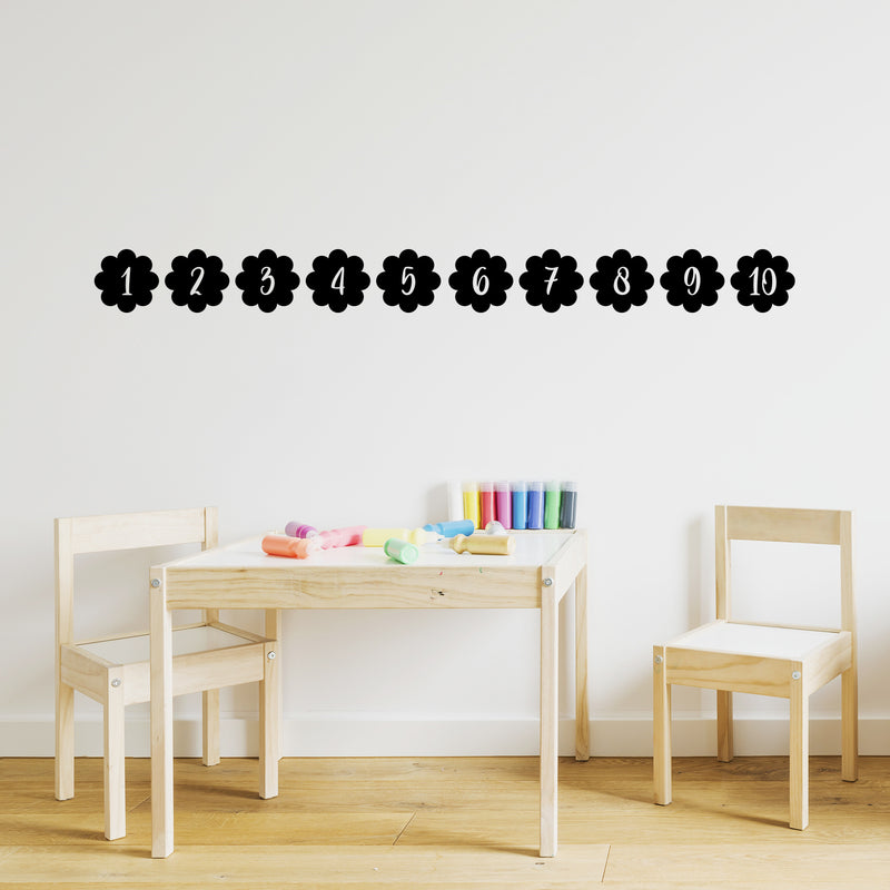 Vinyl Wall Art Decal - Shape Numbers 1-10 - 37. - Trendy Motivational Educational Back to School Design Sticker For Classroom Kids Room Home Kindergarten Funny Playroom Preschool Decor 3