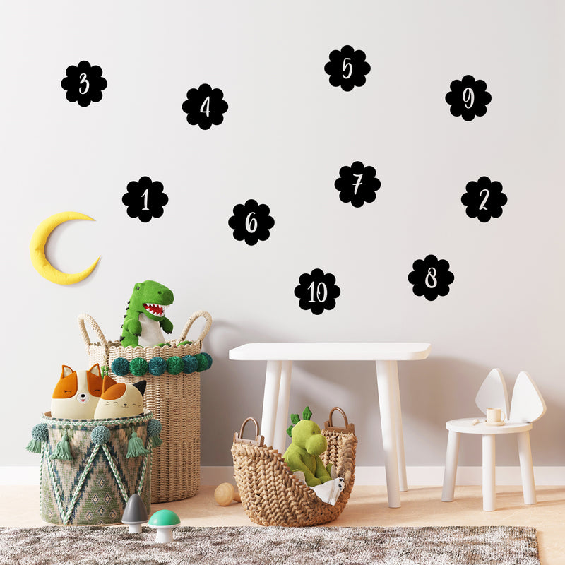 Vinyl Wall Art Decal - Shape Numbers 1-10 - 37.5" x 14.5" - Trendy Motivational Educational Back to School Design Sticker For Classroom Kids Room Home Kindergarten Funny Playroom Preschool Decor 3