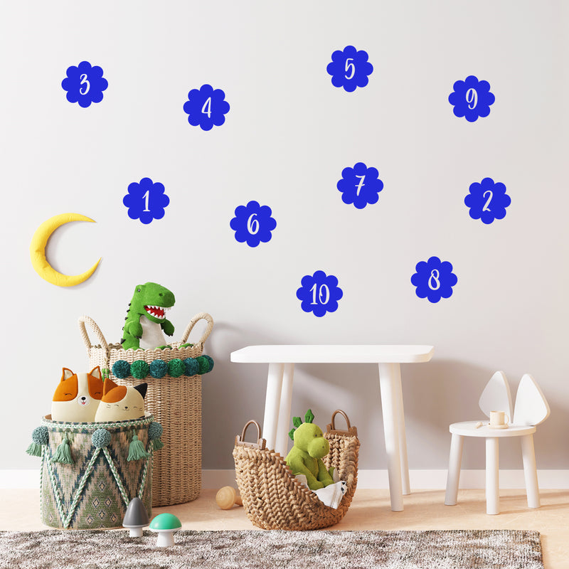 Vinyl Wall Art Decal - Shape Numbers 1-10 - 37. - Trendy Motivational Educational Back to School Design Sticker For Classroom Kids Room Home Kindergarten Funny Playroom Preschool Decor 4