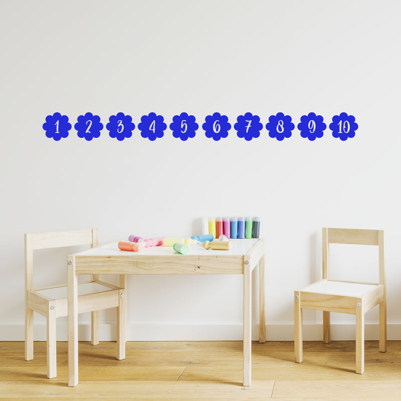 Vinyl Wall Art Decal - Shape Numbers 1-10 - 37. - Trendy Motivational Educational Back to School Design Sticker For Classroom Kids Room Home Kindergarten Funny Playroom Preschool Decor 5