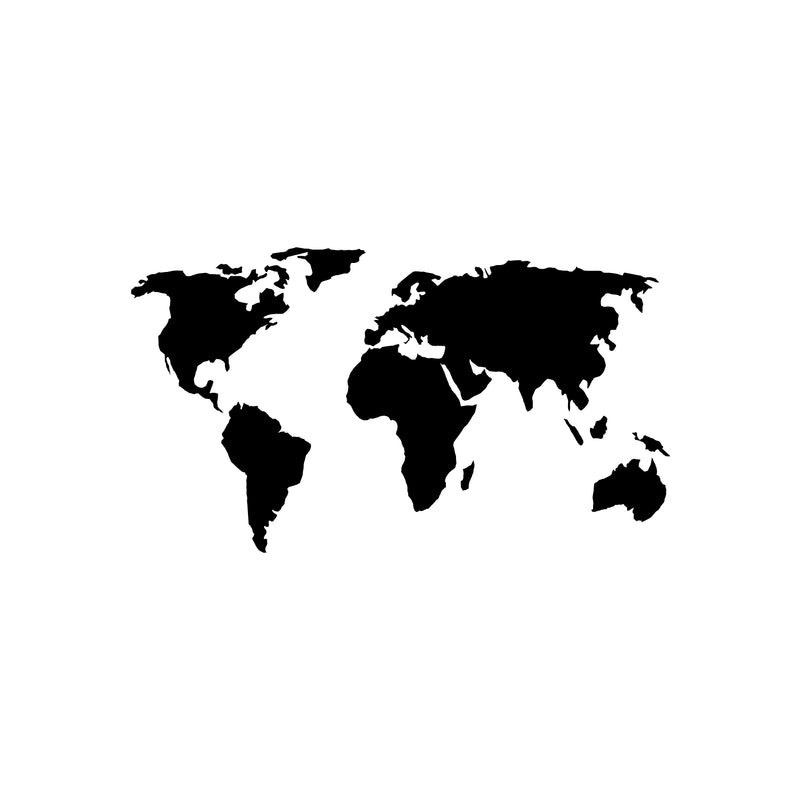 Vinyl Wall Art Decal - Map Of The World - 30" x 17" - Trendy Countries Of The World Sticker For School Kids Classroom Office Living Room Travel Coffee Shop Decor 1