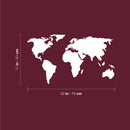 Vinyl Wall Art Decal - Map Of The World - 30" x 17" - Trendy Countries Of The World Sticker For School Kids Classroom Office Living Room Travel Coffee Shop Decor 4