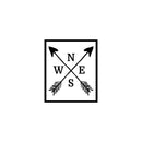 Vinyl Wall Art Decal - 4 Cardinal Directions - Modern Inspiring Positive Good Vibes Arrows Design Sticker For Travel Lovers Living Room Playroom Classroom School Office Decor 1