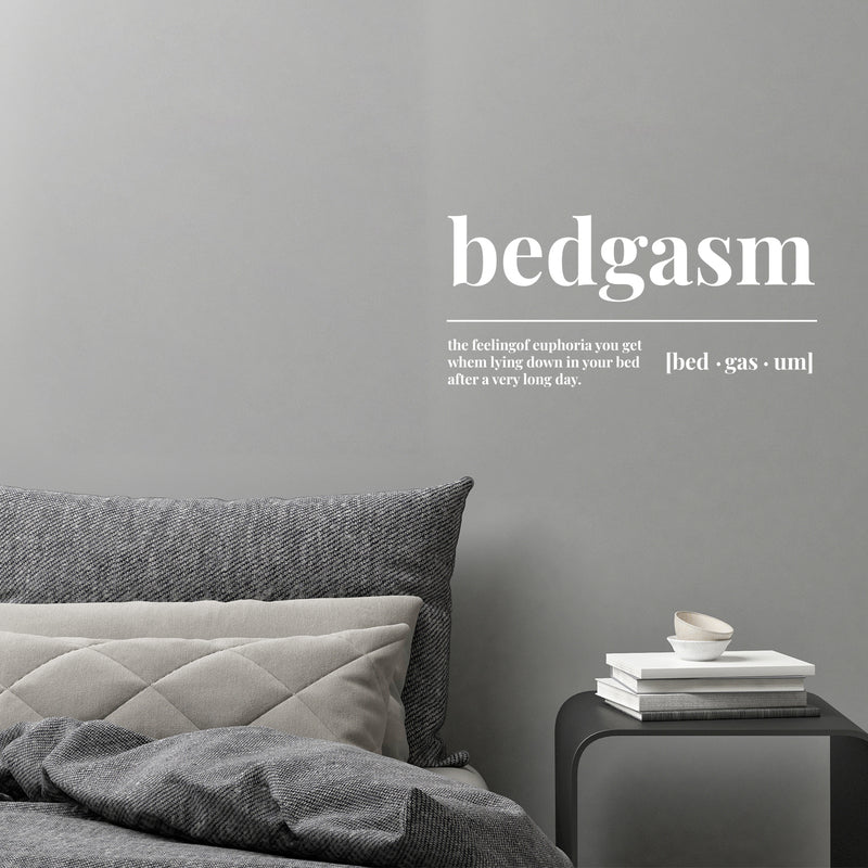 Vinyl Wall Art Decal - Bedgasm - 19" x 9" - Trendy Lovely Funny Good Vibes Quote Sticker For Home Bedroom Kids Room Nursery Playroom Daycare Closet Boutique Beauty Saloon Decor 3