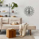 Vinyl Wall Art Decal - Line Sun - 16" x 16.5" - Peaceful Inspirational Espiritual Good Vibes Sticker For Home Office Bedroom Closet Living Room Window Decor 2