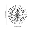 Vinyl Wall Art Decal - Line Sun - 16" x 16.5" - Peaceful Inspirational Espiritual Good Vibes Sticker For Home Office Bedroom Closet Living Room Window Decor 4