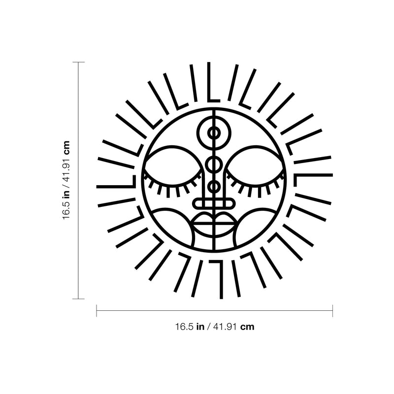 Vinyl Wall Art Decal - Line Sun - 16" x 16.5" - Peaceful Inspirational Espiritual Good Vibes Sticker For Home Office Bedroom Closet Living Room Window Decor 4