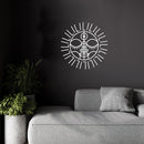 Vinyl Wall Art Decal - Line Sun - 16" x 16.5" - Peaceful Inspirational Espiritual Good Vibes Sticker For Home Office Bedroom Closet Living Room Window Decor 3