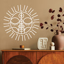 Vinyl Wall Art Decal - Line Sun - 16" x 16.5" - Peaceful Inspirational Espiritual Good Vibes Sticker For Home Office Bedroom Closet Living Room Window Decor 2
