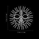 Vinyl Wall Art Decal - Line Sun - 16" x 16.5" - Peaceful Inspirational Espiritual Good Vibes Sticker For Home Office Bedroom Closet Living Room Window Decor 4