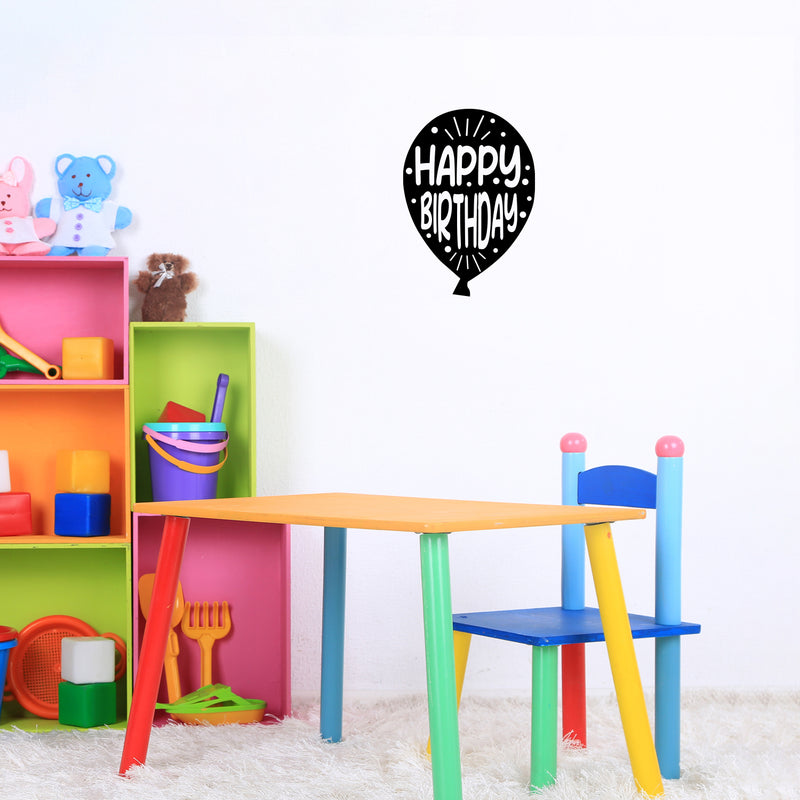 Vinyl Wall Art Decal - Happy Birthday - Best Wishes Celebrate Cute Design Sticker For Children Bedroom Home Baby Nursery Daycare Kids Room Decor 3