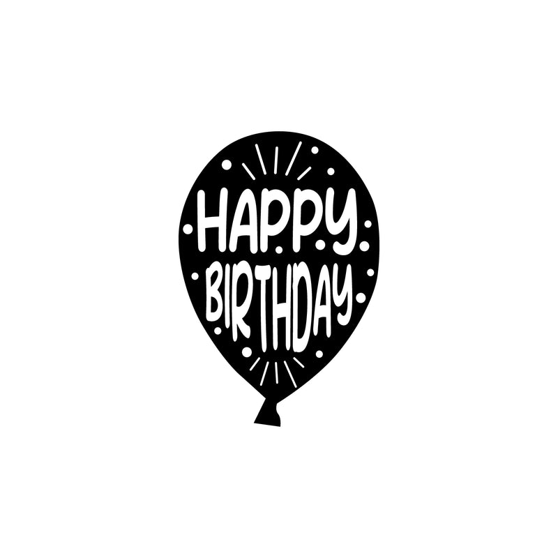 Vinyl Wall Art Decal - Happy Birthday - Best Wishes Celebrate Cute Design Sticker For Children Bedroom Home Baby Nursery Daycare Kids Room Decor 1