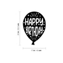 Vinyl Wall Art Decal - Happy Birthday - 25" x 17" - Best Wishes Celebrate Cute Design Sticker For Children Bedroom Home Baby Nursery Daycare Kids Room Decor 4