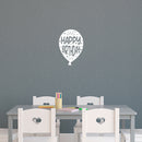 Vinyl Wall Art Decal - Happy Birthday - 25" x 17" - Best Wishes Celebrate Cute Design Sticker For Children Bedroom Home Baby Nursery Daycare Kids Room Decor 2