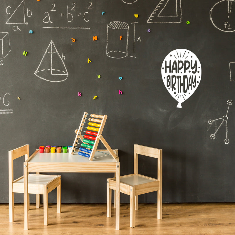 Vinyl Wall Art Decal - Happy Birthday - 25" x 17" - Best Wishes Celebrate Cute Design Sticker For Children Bedroom Home Baby Nursery Daycare Kids Room Decor 3